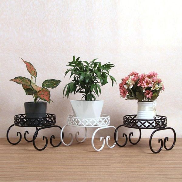 

planters & pots flower pot rack single layer metal standing plant shelf garden decor vintage wrought iron balcony indoor stand