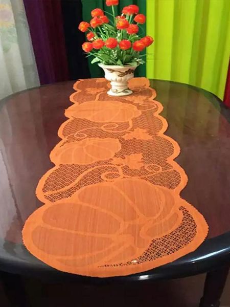 

mats & pads pumpkin lace tablecloth brown harvest