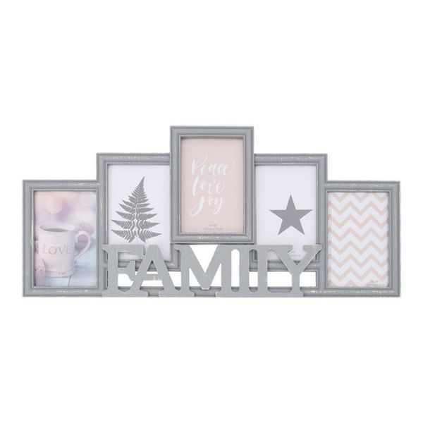 

p frame modern combination p frame delicate deskdecor retro fanmily letter holder for home store office (grey)