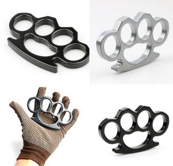 

new gilded steel brass knuckle duster color black plating silver hand tool clutch 78372021