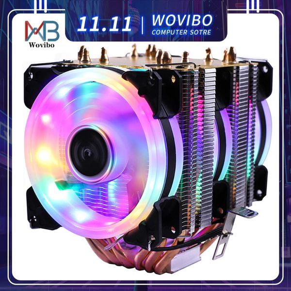 

fans & coolings 6 heat pipes cpu cooler ventilador fan 4 pin pwm rgb pc quiet intel lga 2011 1150 1151 1155 amd am3 am4 90mm cooling radiato
