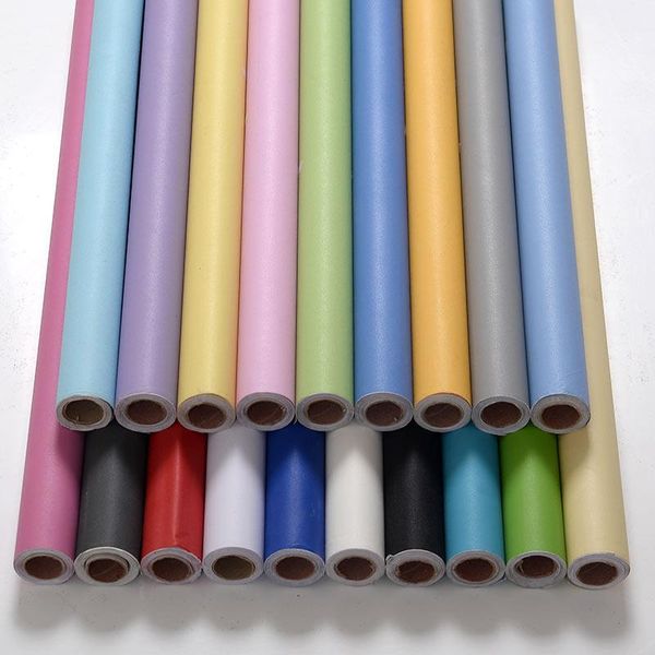 

wallpapers 60cm pure color matte self-adhesive wallpaper bedroom waterproof moistureproof sticker furniture deskcabinet renovation film