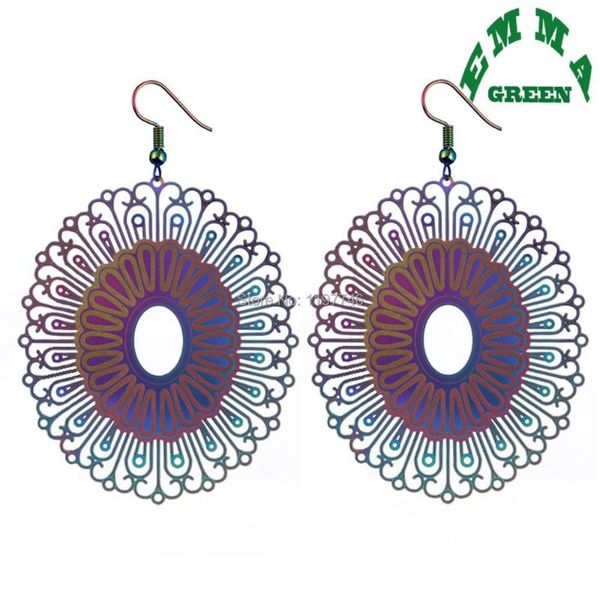 

earrings & necklace dazzling fantastic big geometric dangle earring women gift fashion jewelry stainless steel fancy drop, Silver