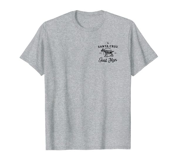 

santa cruz goat man t-shirt, White;black