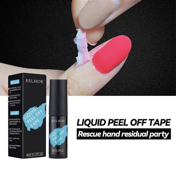 

nail gel 5ml polish liquid peel off tape protect glue anti-spill proof varnish fast dry skin care art tools protector, Red;pink