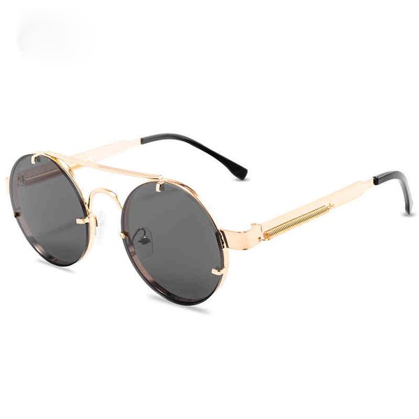 

punk round frame sunglasses fashion women's sunglasses spring leg design glasses 815, White;black