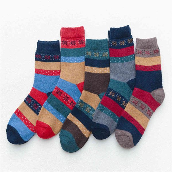 

socks autumn and winter thickened women's middle tube terry octagonal rabbit wool, Black;white