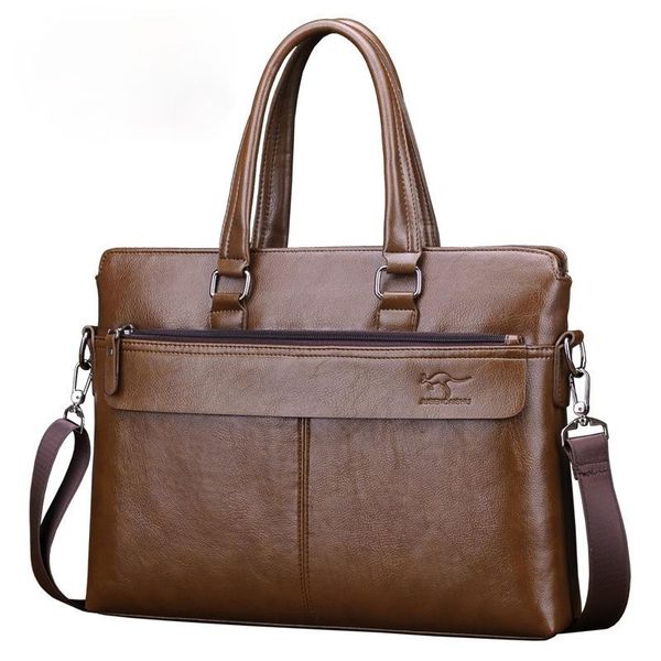

briefcases men's tote briefcase business shoulder bag for men 2021 male handbags pu leather brand lapbags man organizer documents