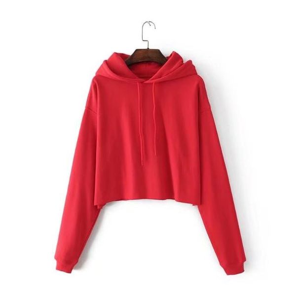 

women's hoodies & sweatshirts long sleeve plain black sweatshirt red women hoodie slim soft womens 2021 ii50ms