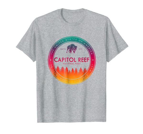 

capitol reef national park t shirt utah emblem souvenirs, White;black