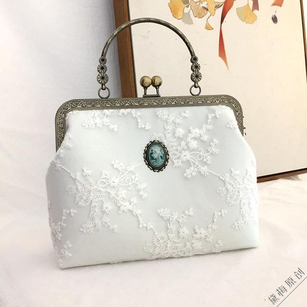 

evening bags chinese antique handbag soft leather women bag retro solid color ladies baguette fashion design shoulder underarm