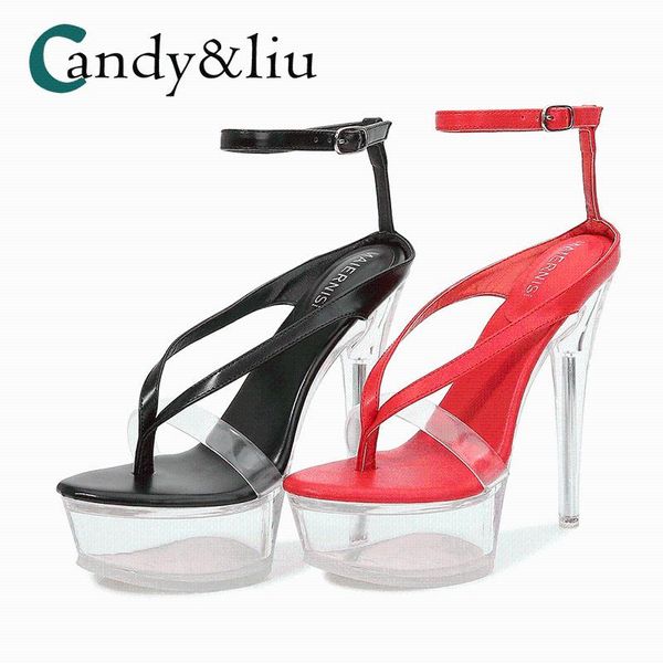 

sandals crystal sandal with waterproof platform, Black