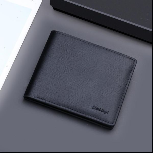 

mens short wallet multi card ultra thin men small leather clip business, Red;black