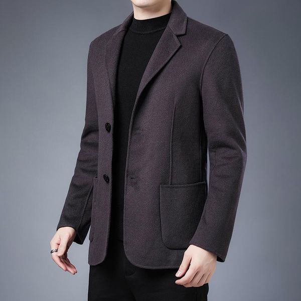 

autumn and winter leisure suit coat outside the young and middle-aged suit to wear men's clothing of cultivate morality, Black