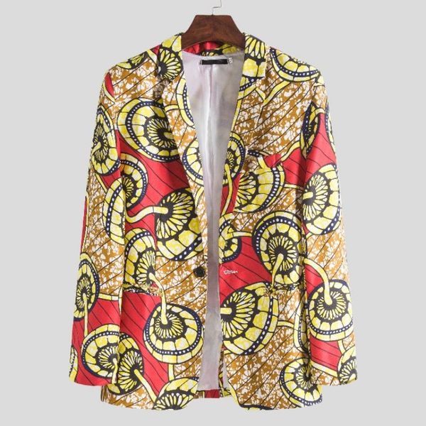 

men's suits & blazers luclesam 2021 men casual floral slim blazer mens one button lapel dress costume jaqueta masculina ropa hombre, White;black