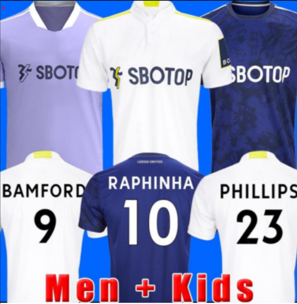 

soccer jerseys 21 22 t roberts harrison hernandez costa bamford alioski clarke united 2021 2022 football shirt uniform, Black;yellow