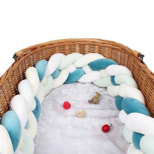 

2.2m/3m/4m 4 knot baby bed bumper baby bumper for boys girls cot crib protector cuna para room decor