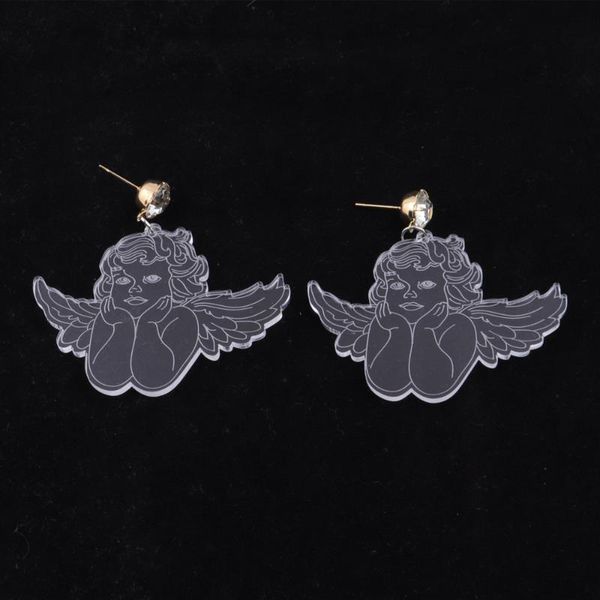 

dangle & chandelier fashion transparent acrylic earrings for women girls clear cool punk night club party jewelry brincos, Silver