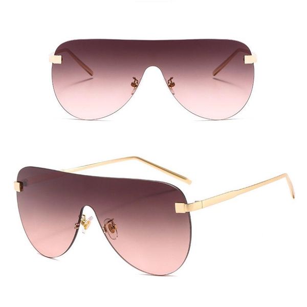 

metal new one pilot special piece sunglasses style flat design women arc lenses color rimless 2021 eyewear fashion full legs jgtfj ijisk, White;black