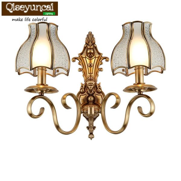 

wall lamp qiseyuncai european and american style living room copper study bedroom bedside front mirror lighting