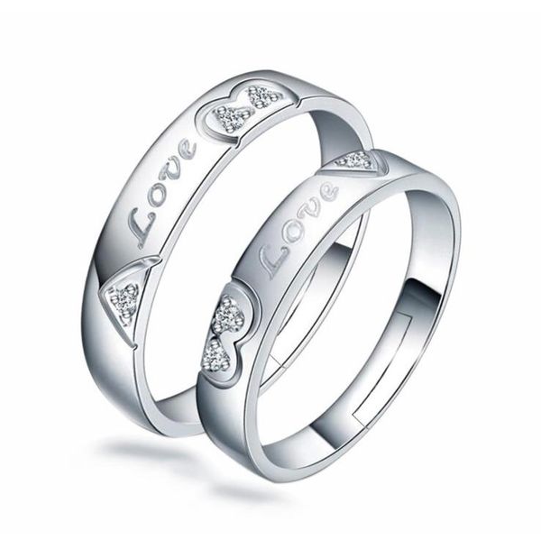 

wedding rings heart shape cz couple for women male love engagement charm jewelry, Slivery;golden