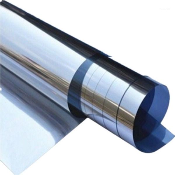 

window stickers 7m length silver thermal insulation glass film self-adhesive removable durable one way perspective anti-uv tint-foil1