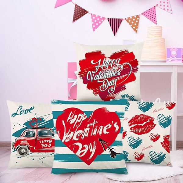 

pillow case 4pc home valentine's day pillowcase decorative creative caseleisure durable practical convenience