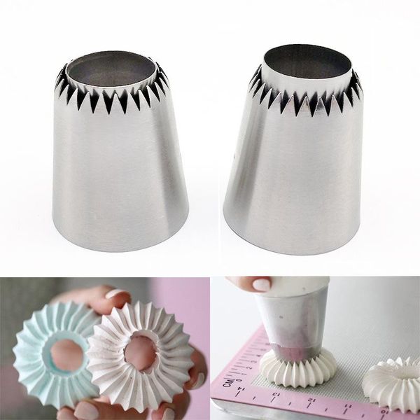 

baking & pastry tools stainless steel cake ice cream cookie biscuit nozzle mold icing piping nozzles decorating gadgets