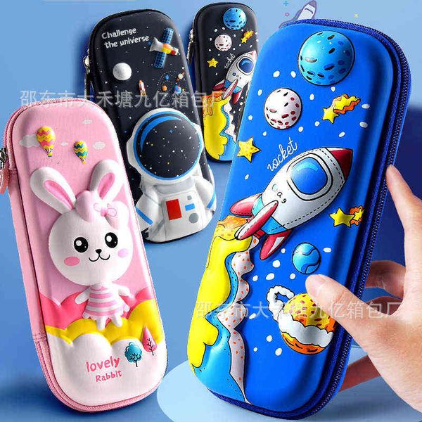 

pencil cases korean creative 3d primary school student high-capacity pencil box children's stationery bag printable