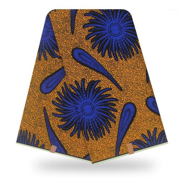 

ribbon veritable wax tissus real 6yard/lot 2021 african fabric print for sewing dress1, Pink;blue