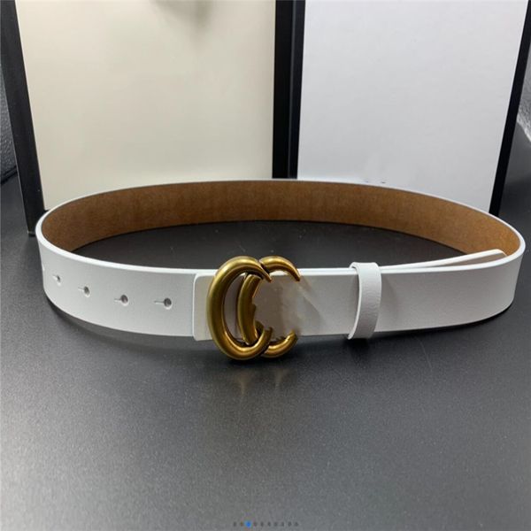

2021 fashion big buckle genuine leather belt with box designer men women mens belts, Black;brown