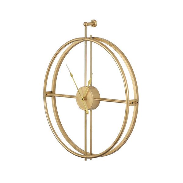 

modern minimalist golden wall wall clock home living room bedroom hanging decoration accessories hand welding