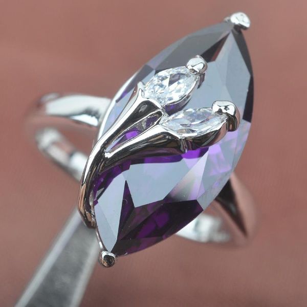 

wedding rings 2021 fashion purple cubic zirconia silver plated for women jewelry size 6 7 8 9 sa027, Slivery;golden