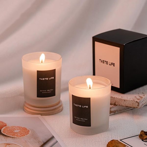 

candles handmade soywax candle jar scented frosted glass cup