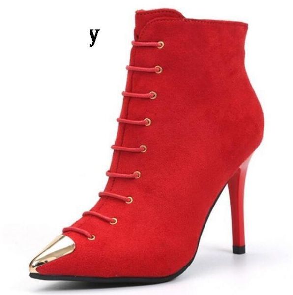 

boots chaussure femme shoes woman women pumps winter ladies high heels ankle zapatos mujer lace up fashion famale g61212, Black