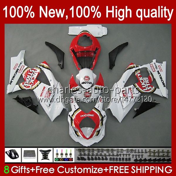 Feedings para Suzuki GSXR-1000 GSXR 1000 CC GSXR1000 2007 2008 Bodywork Lucky Strike 48No.141 GSXR1000CC GSX R1000 2007-2008 K7 1000CC GSX-R1000 07 08 Óleo da motocicleta