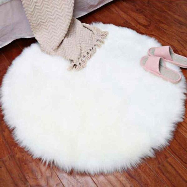 

carpets round soft faux fur wool living room sofa carpet plush bedroom cover mattress xmas door window rugs