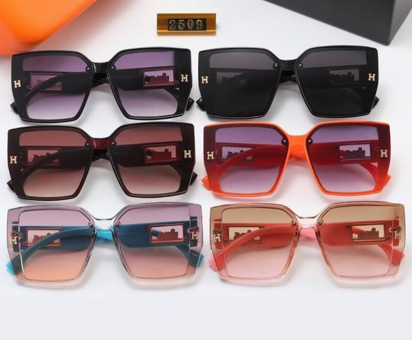 

fashion designer h sunglasses square full flame driving glasses black and muti colors for man and women, White;black