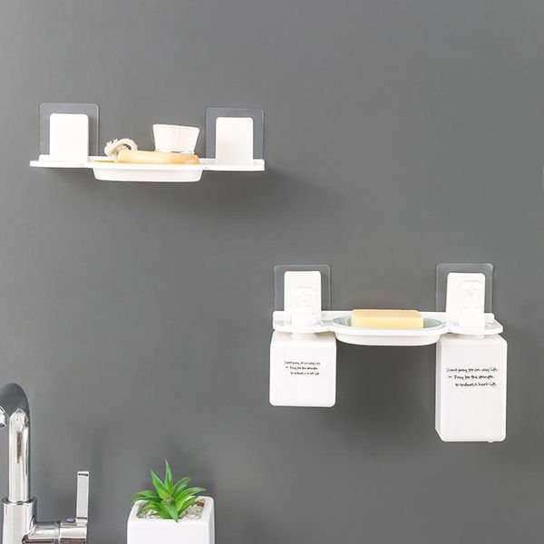 

bathroom storage & organization plastic organizer wall mounted draining soap box body wash holder multifunctional bath rack accessories