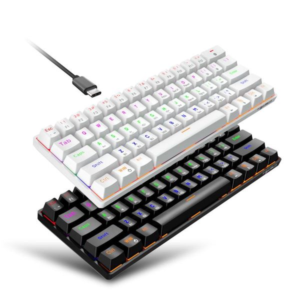 

keyboards rgb wireless bluetooth wired mechanical keyboard green axis game office abs built-in charging keyboard.