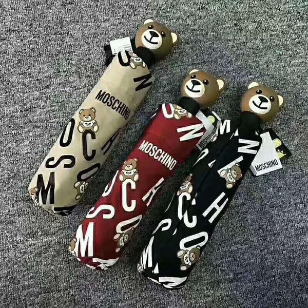 

umbrellas the bear's head women's umbrella children's men automatic three-folding parasol fresh and lovely stylish style