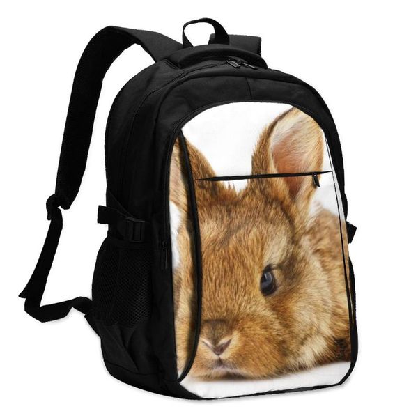 

backpack usb charge women brown student letters print school bag teenager girls