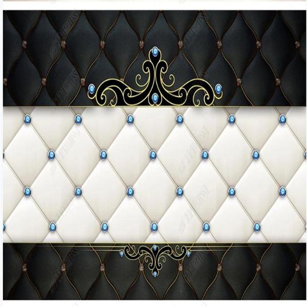 

wallpapers 3d customized wallpaper european pattern three-dimensional luxury diamond tv background wall