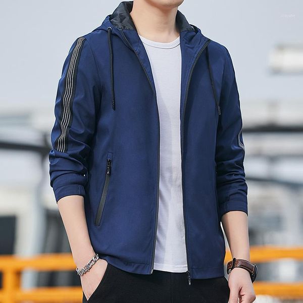 

men's jackets jacket 2021 autumn winter trend fashion hooded coat long-sleeved casual windbreaker outwear clothing m-4xl, Black;brown