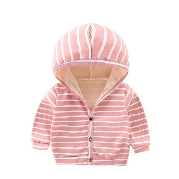 

jackets 0-5 years old baby boy girl autumn clothes fashion hooded stripe toddler fall casual coats children button clothing, Blue;gray