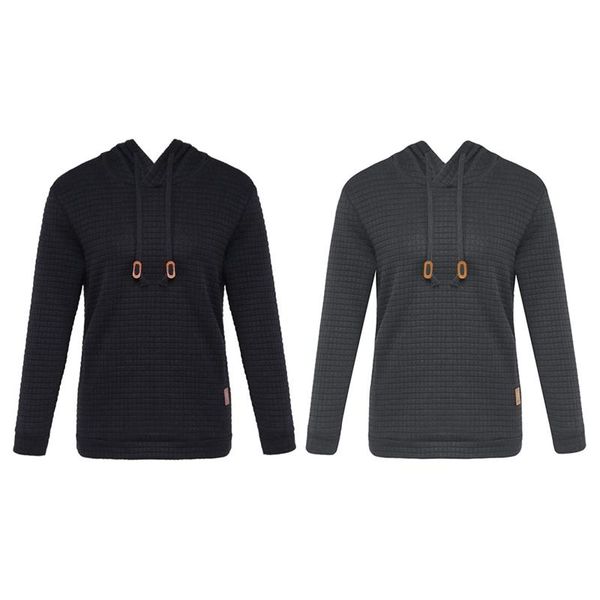 

men's hoodies & sweatshirts 2pcs men hoodie male long sleeve solid color hooded sweatshirt pullover casual tracksuit,black dark gray