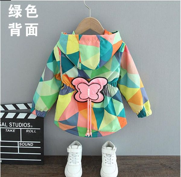 

spring summer autumn girls fashion thin flower hooded jacket baby kids children sweet coat, Blue;gray