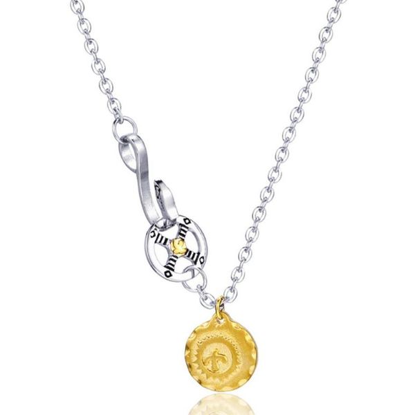 

chains stainless steel gold flying eagle mini tag pendant necklace men women punk rock chain link animal gift for him, Silver