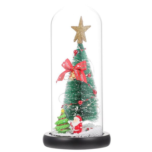 

christmas decorations 1pc tree adornment glass led luminous decor with battery