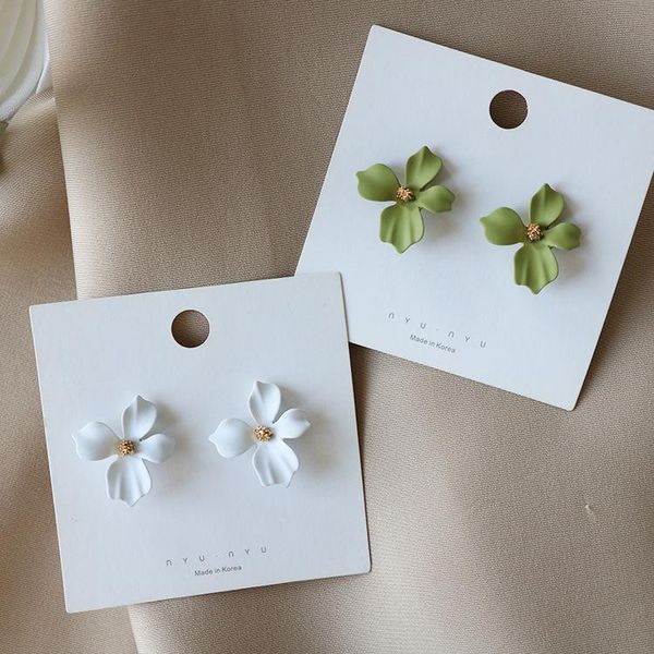 

dangle & chandelier korean personality simple temperament small fresh flower earrings fairy all-match jewelry female charming and sexy, Silver